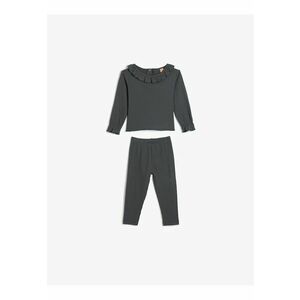 Set de bluza si pantaloni cu volane imagine