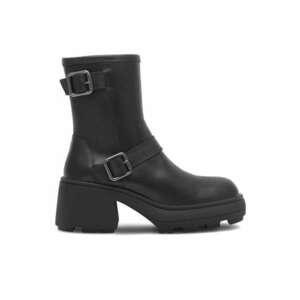 Botine dama - 590558810949540 - Piele naturala - Negru imagine