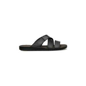 Slapi barbati - 590559 - Piele naturala - Negru - imagine