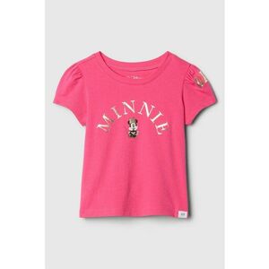 Tricou cu maneci bufante si model cu desene animate imagine