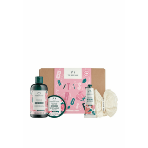 Set Nourish & Flourish British Rose Gift Box - Gel de dus British Rose 250ml +Iaurt de corp British Rose 200ml+Crema de maini British Rose 30ml+Mini burete de baie - imagine