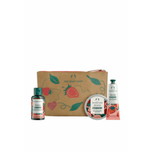 Set Nourish & Flourish Strawberry - Gel de dus cu capsuni 60ml+Unt de corp cu capsuni 50ml+Crema de maini cu capsuni 30ml - imagine