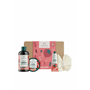 Set Nourish & Flourish Strawberry - Gel de dus Strawberry 250ml+Iaurt de corp Strawberry 200ml+Crema de maini Strawberry 30ml+Mini burete de baie - imagine