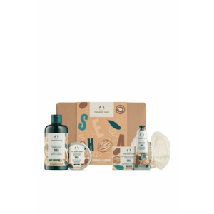 Set Nourish & Flourish Shea - Crema de dus Shea 250ml+Unt de corp Shea 50ml+Balsam de maini Shea 30ml+Sapun de Shea 100g+Mini burete de baie - The Body Shop imagine