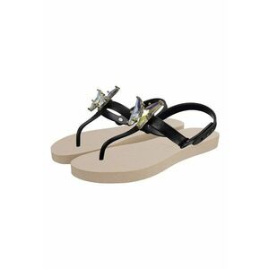 Papuci flip-flop cu strasuri in forma de fluture imagine