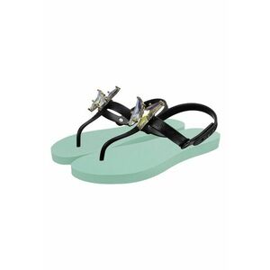 Papuci flip-flop cu strasuri in forma de fluture imagine