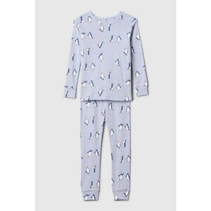 Pijama din bumbac organic cu pantaloni lungi Penguin imagine