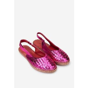 Sandale fuchsia din piele imagine