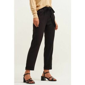 Pantaloni crop cu cordon in talie imagine