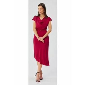 Rochie dama asimetrica Titasos S362 prune imagine