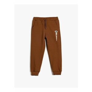 Pantaloni de trening relaxed-fit din amestec de bumbac cu snur in talie imagine