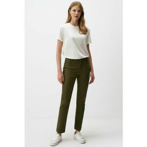 Pantaloni crop cu croiala slim-fit imagine