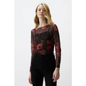 Bluza din plasa cu imprimeu floral imagine