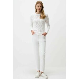 Pantaloni crop cu croiala slim-fit imagine