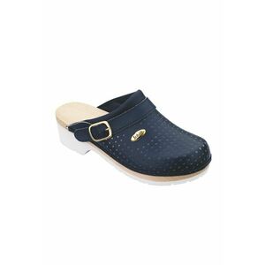 Saboti dama - Clog Supercomfort - piele naturala - albastru imagine