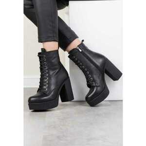 Botine negre din piele naturala Chopar imagine