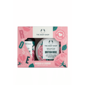 Set Nourish & Flourish British Rose Duo Treats - Gel de dus British Rose 60ml+Unt de corp British Rose 50ml - imagine