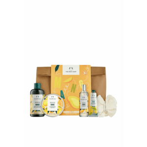 Set Nourish & Flourish Mango Big Gift Bag - Gel de dus Mango 250ml+Unt de corp Mango 200ml+Spray pentru corp Mango 100ml+Balsam pentru maini Mango+ Burete - imagine