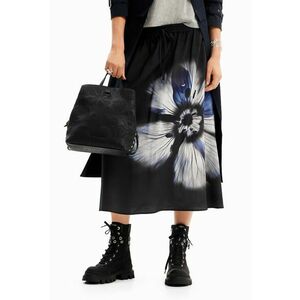 Fusta midi cu model floral imagine