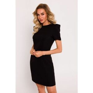 Rochie mini cu maneci decorative - Negru - imagine