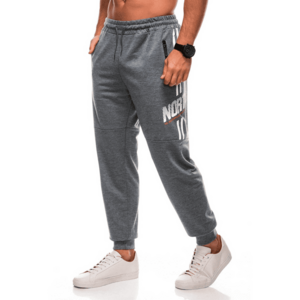 Pantaloni de trening conici cu text imagine