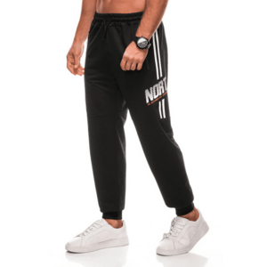 Pantaloni de trening conici cu text imagine