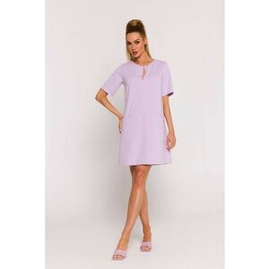 Rochie trapez cu buzunare - Violet - imagine