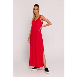 Rochie maxi cu decolteu adanc la spate - Rosu - imagine