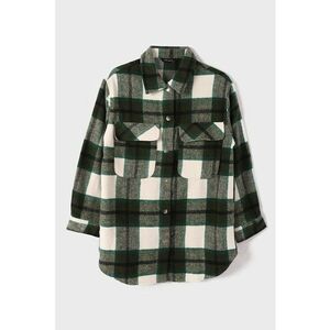 Jacheta-camasa din amestec de bumbac cu model plaid imagine