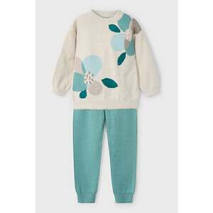 Set de pulover cu model si pantaloni cu snur - 2 piese imagine