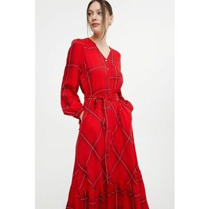 Rochie midi in carouri imagine