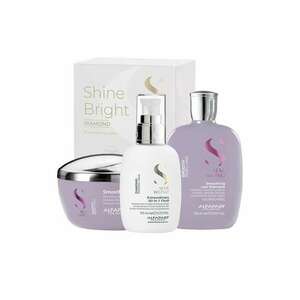 Set pentru netezire Milano Semi Di Lino Sampon - 250 ml + Masca - 200 ml + Fluid pentru stralucire All-in-1 Diamond Illuminating - 125 ml imagine