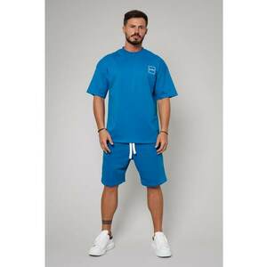 Set LeClub tricou oversized si pantalon scurt Peacock Blue Peacock Blue imagine