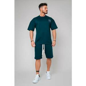 Set LeClub tricou oversized si pantalon scurt Bottle Green Bottle Green imagine