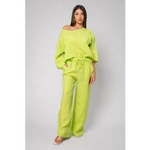 Set Kalie Bluza si Pantalon lung din 100% in Green Verde imagine