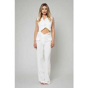 Set Vesta si Pantalon lung Off White Alb imagine