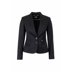 Blazer din amestec de lana virgina - fara revere - Negru imagine