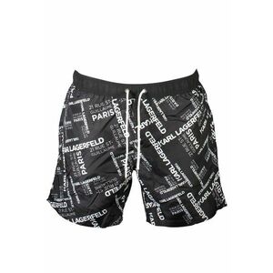 Costum de baie barbati - BEACHWEAR - 100% Poliester - Negru - KL21MBM14 imagine