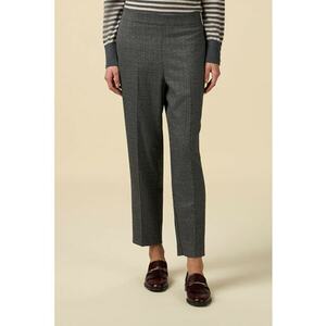 Pantaloni crop cu model houndstooth imagine