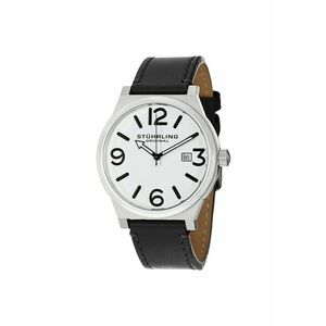 Ceas rotund analog Osprey Quartz 42 mm cu curea din piele - Dorset - alb imagine