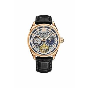 Ceas automatic Dual Time Vanguard 1019 cu cadran skeleton - 42mm - APO Ch - Albastru imagine