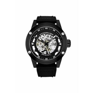 Ceas automatic Grandiose 4034 - cadran skeleton de 50 mm - curea din silicon - Grandi - negru imagine