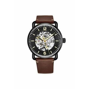 Ceas automatic Mantra Skeleton - 42 mm - curea din piele - Prospe - negru imagine