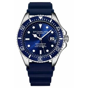 Ceas analog Depthmaster Quartz Diver 42 mm cu curea de cauciuc - albastru imagine