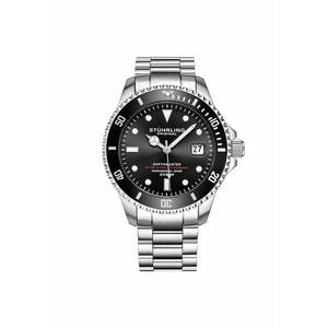 Ceas analog Lumina Swiss Automatic Depthmaster 42 mm cu bratara din otel inoxidabil - Deauvi - negru imagine