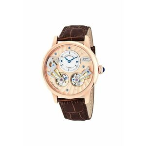 Ceas automatic Sagittarian - 45 mm - cu curea din piele - Classi - Auriu imagine