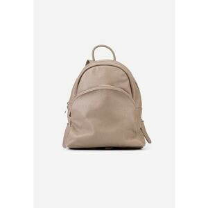 Rucsac taupe confectionat din piele naturala imagine