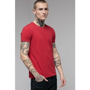 Tricou slim fit cu decolteu la baza gatului imagine