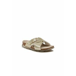 Papuci flip-flop fete - Piele ecologica - Auriu - imagine