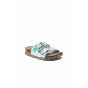 Papuci flip-flop fete - Piele ecologica - Multicolor imagine